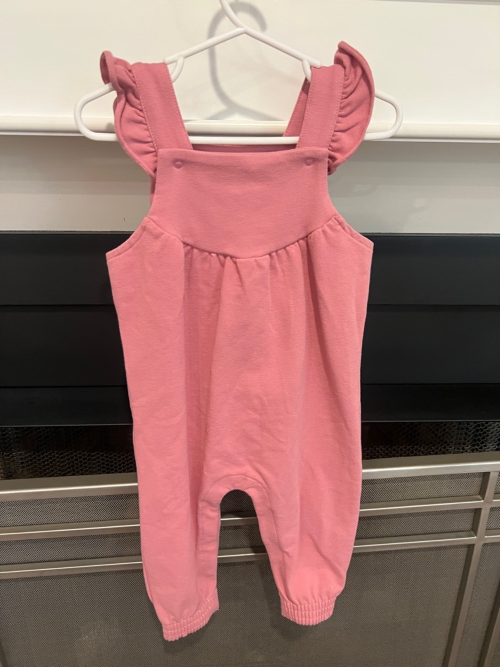 Angel Dear Pink Ruffle-Strap Romper